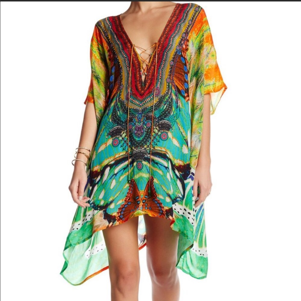 ☀️ Printed Sharkbite Hem Kaftan